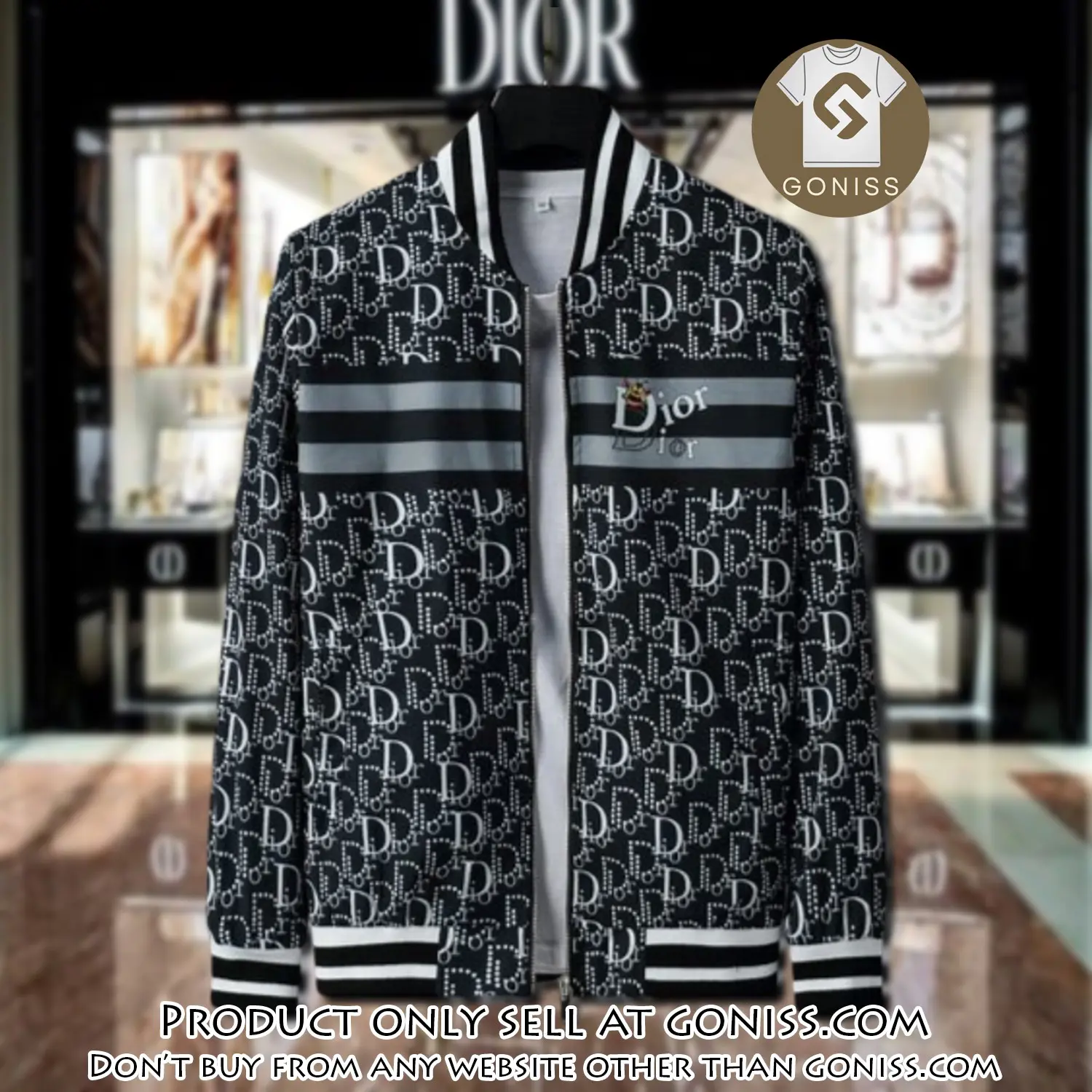 Dior luxury brand varsity zipper jacket vst1031 gn1145646